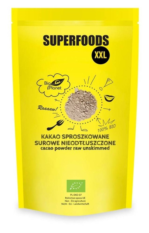 KAKAO SPROSZKOWANE SUROWE NIEODTŁUSZCZONE BIO 400 g - BIO PLANET #1