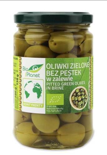 OLIWKI ZIELONE BEZ PESTEK W ZALEWIE BIO 280 g (150 g) - BIO PLANET #1