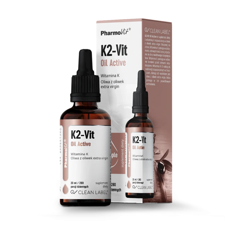 WITAMINA K2 W KROPLACH (75 mcg) BEZGLUTENOWA 30 ml - PHARMOVIT (CLEAN LABEL) #1