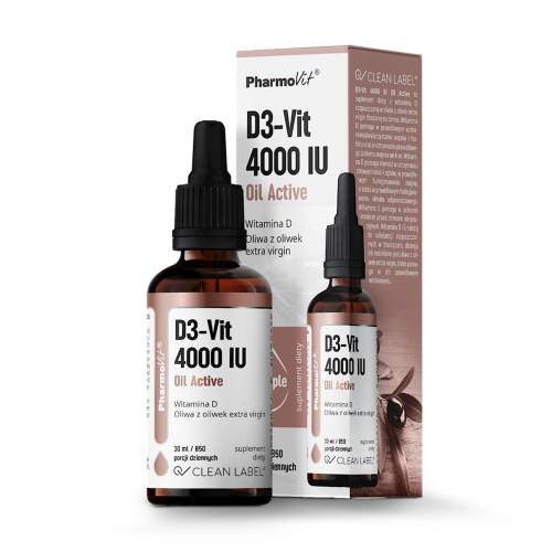 WITAMINA D3 W KROPLACH 100 mcg (4000 IU) BEZGLUTENOWA 30 ml - PHARMOVIT (CLEAN LABEL) #1