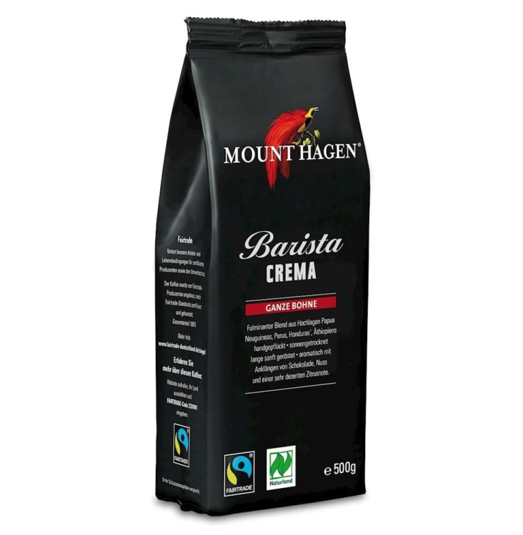 KAWA ZIARNISTA ARABICA 100 % BARISTA CREMA FAIR TRADE BIO 500 g - MOUNT HAGEN #1