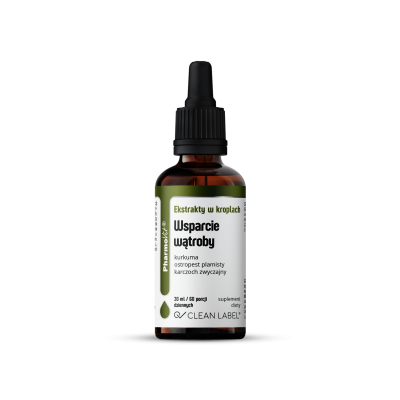EKSTRAKTY W KROPLACH NA WSPARCIE WĄTROBY BEZGLUTENOWE 30 ml - PHARMOVIT (CLEAN LABEL) #1