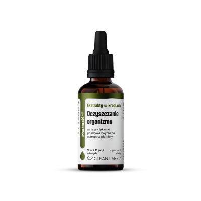 EKSTRAKTY W KROPLACH NA OCZYSZCZANIE ORGANIZMU BEZGLUTENOWE 30 ml - PHARMOVIT (CLEAN LABEL) #1