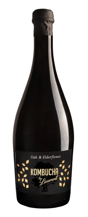 KOMBUCHA SZAMPAŃSKA NA PŁATKACH DĘBU O SMAKU KWIATÓW CZARNEGO BZU BIO 750 ml - KOMBUCHA BY LAURENT #1