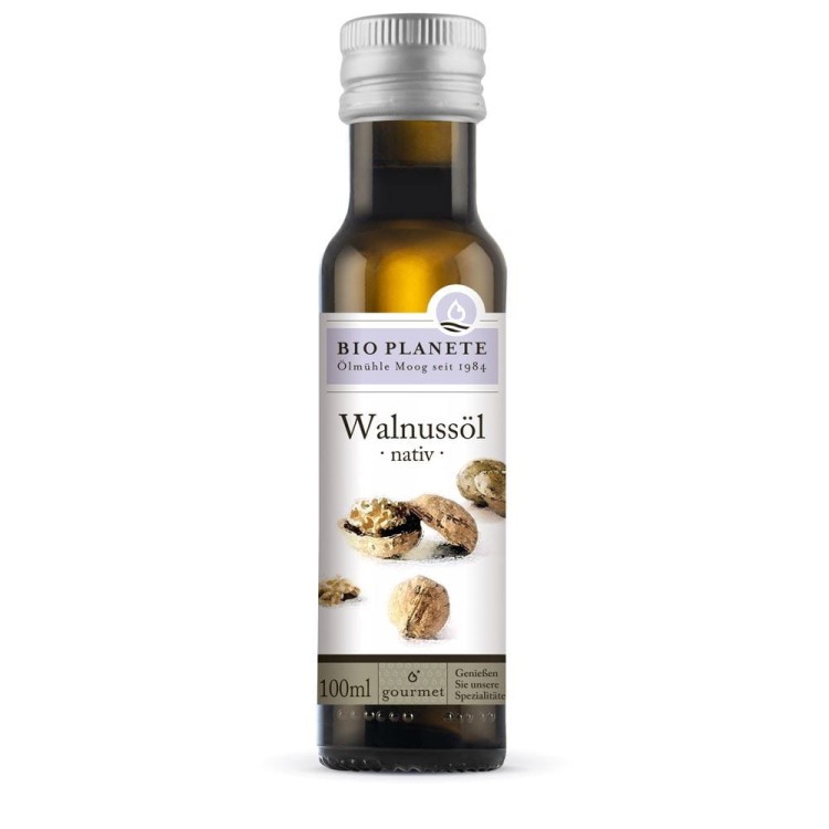 OLEJ Z ORZECHÓW WŁOSKICH TŁOCZONY NA ZIMNO BIO 100 ml - BIO PLANETE #1