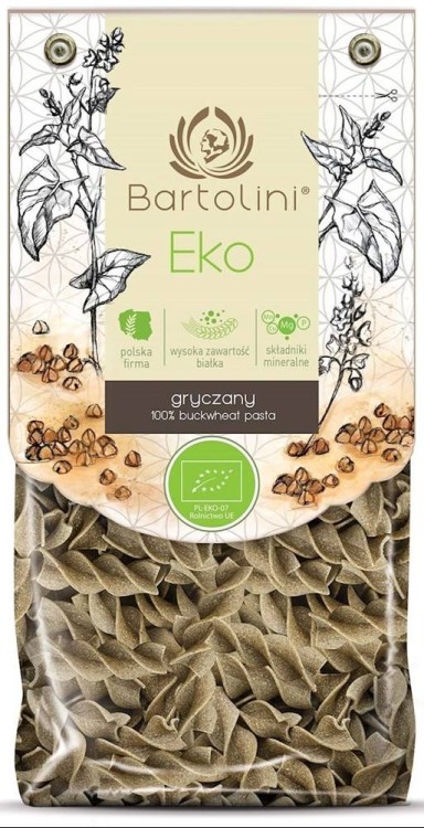 MAKARON (GRYCZANY) DUŻE ŚWIDERKI BIO 250 g - BARTOLINI #1
