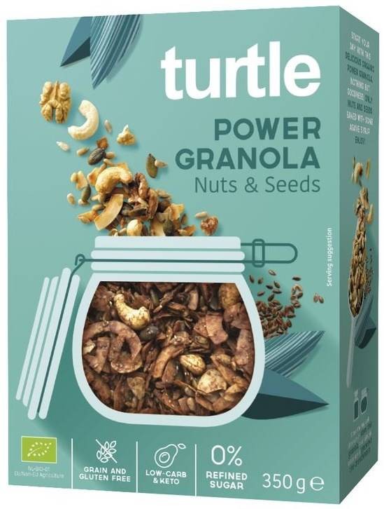 GRANOLA ORZECHY - NASIONA BEZGLUTENOWA BIO 350 g - TURTLE #1