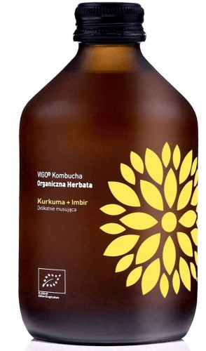 KOMBUCHA Z KURKUMĄ I IMBIREM BEZGLUTENOWA BIO 330 ml - VIGO #1