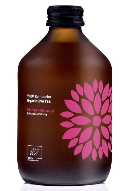 KOMBUCHA Z MANGO I MARAKUJĄ BEZGLUTENOWA BIO 330 ml - VIGO #1