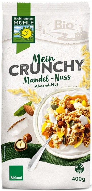 CRUNCHY ORZECHOWE Z PRAŻONYMI CHIPSAMI KOKOSOWYMI BIO 400 g - BOHLSENER MUEHLE #1