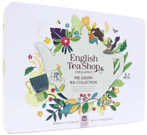 ZESTAW HERBAT I HERBATEK LUKSUSOWYCH BIO W PUSZCE (THE LUXURY – 6 SMAKÓW) (36 x 2,04 g) 73,5 g - ENGLISH TEA SHOP ORGANIC #1