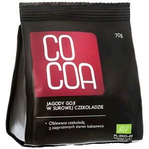 Jagody Goji w surowej czekoladzie BIO 70g - Cocoa #1