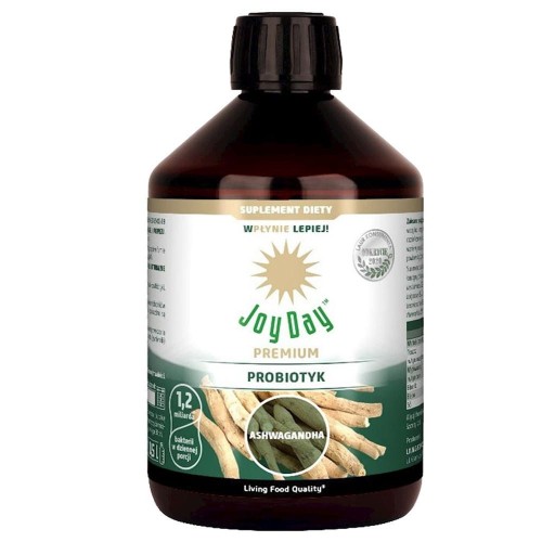 SUPLEMENT DIETY PROBIOTYK Z ASHWAGANDHĄ BEZGLUTENOWY BIO 500 ml - JOY DAY #1