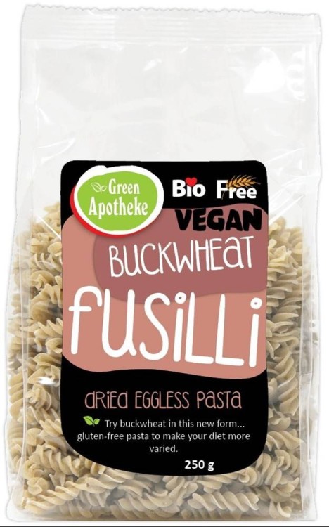 MAKARON (GRYCZANY) ŚWIDERKI FUSILLI BEZGLUTENOWY BIO 250 g - APOTHEKE #1