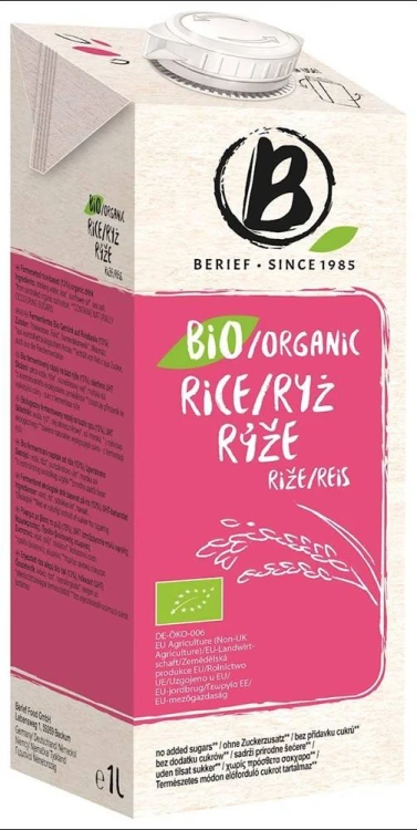 NAPÓJ RYŻOWY BEZ DODATKU CUKRÓW BIO 1 L - BERIEF #1