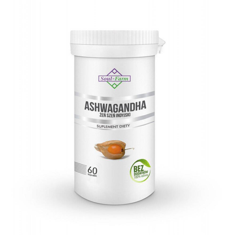 ASHWAGANDHA EKSTRAKT 60 KAPSUŁEK (500 mg) - SOUL FARM #1