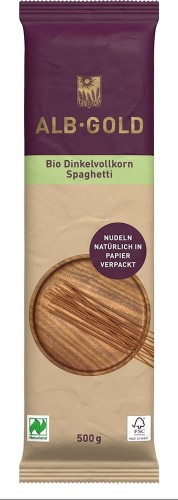 MAKARON (ORKISZOWY RAZOWY) SPAGHETTI BIO 500 g - ALB-GOLD #1