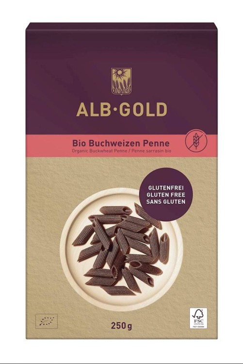 MAKARON (GRYCZANY) PENNE BEZGLUTENOWY BIO 250 g - ALB-GOLD #1