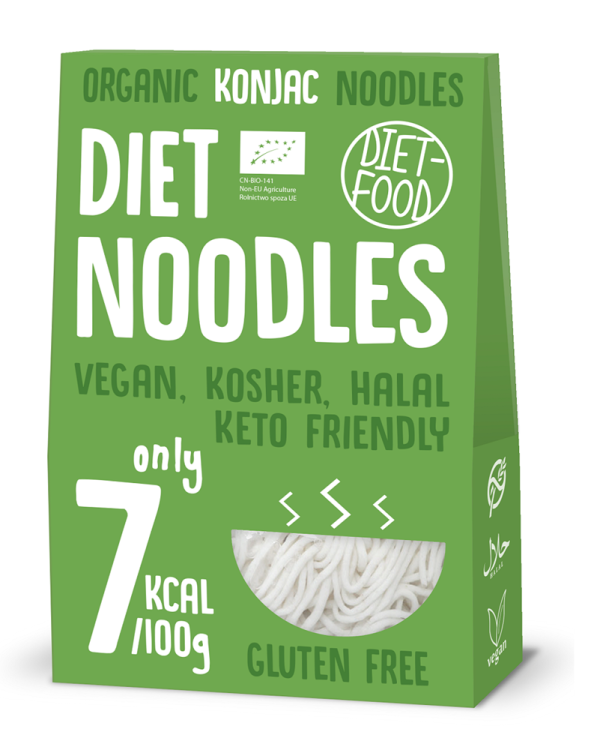MAKARON (KONJAC TYPU NOODLE) BEZGLUTENOWY BIO 385 g (300 g) - DIET-FOOD #1