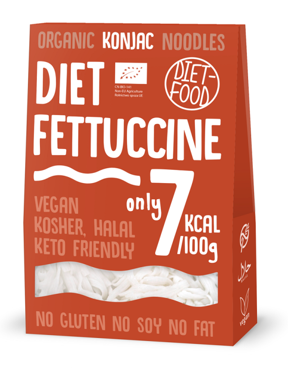 MAKARON (KONJAC TYPU FETTUCCINE) BEZGLUTENOWY BIO 385 g (300 g) - DIET-FOOD #1