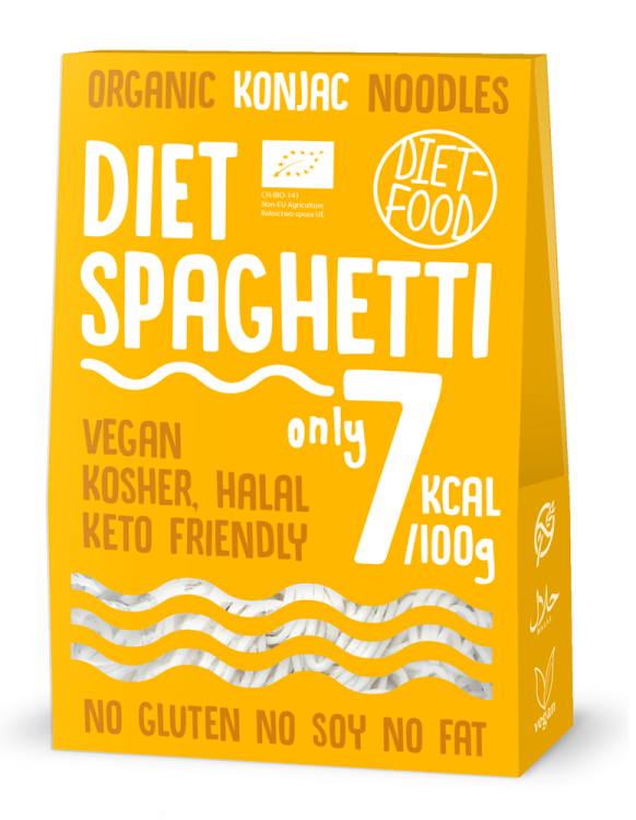MAKARON (KONJAC TYPU SPAGHETTI) BEZGLUTENOWY BIO 385 g (300 g) - DIET-FOOD #1