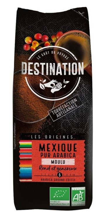 KAWA MIELONA ARABICA 100 % MEKSYK FAIR FOR LIFE BIO 250 g - DESTINATION #1