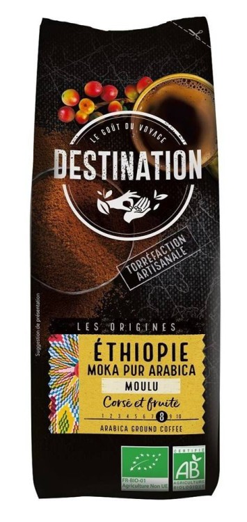 KAWA MIELONA ARABICA 100 % ETIOPIA FAIR FOR LIFE BIO 250 g - DESTINATION #1