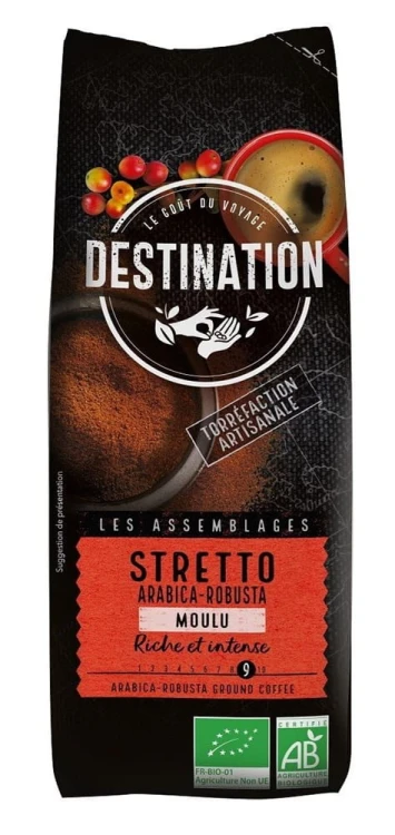KAWA MIELONA ARABICA/ROBUSTA STRETTO BIO 250 g - DESTINATION #1