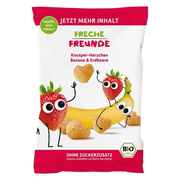 CHRUPKI KUKURYDZIANE BANANOWO - TRUSKAWKOWE OD 1 ROKU BIO 30 g - FRECHE FREUNDE #1
