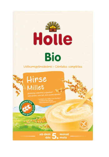 KASZKA JAGLANA PEŁNOZIARNISTA BEZ DODATKU CUKRÓW BEZGLUTENOWA OD 5 MIESIĄCA BIO 250 g - HOLLE #1