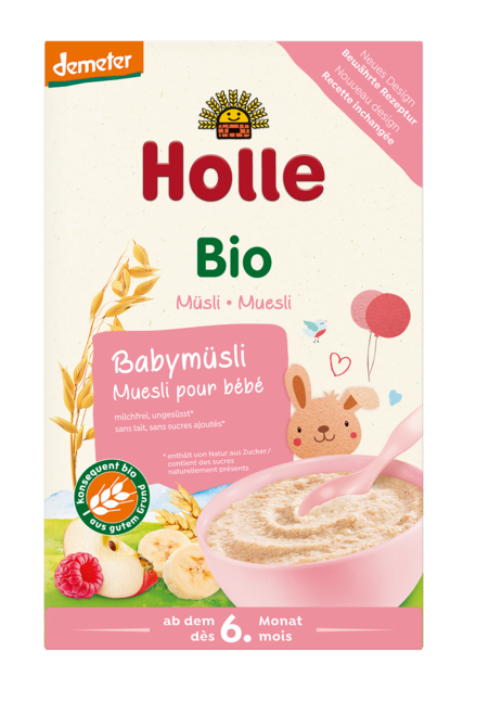 KASZKA ZBOŻOWO - OWOCOWA BEZ DODATKU CUKRÓW OD 6 MIESIĄCA DEMETER BIO 250 g - HOLLE #1