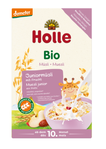 MUSLI JUNIOR Z OWOCAMI OD 10 MIESIĄCA DEMETER BIO 250 g - HOLLE #1
