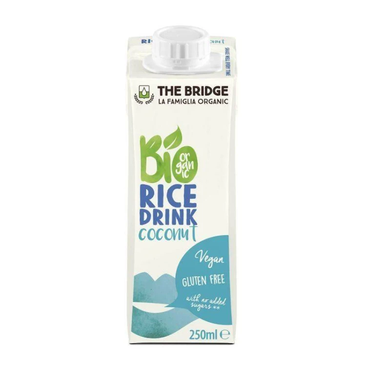 NAPÓJ RYŻOWO - KOKOSOWY BEZ DODATKU CUKRÓW BEZGLUTENOWY BIO 250 ml - THE BRIDGE #1
