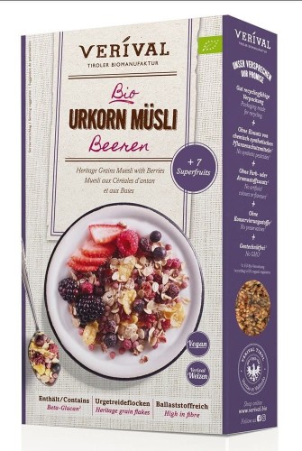 MUSLI PEŁNOZIARNISTE Z OWOCAMI JAGODOWYMI BIO 325 g - VERIVAL #1