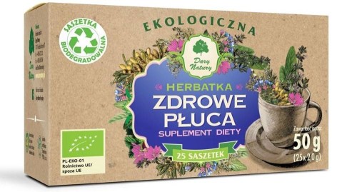 HERBATKA ZDROWE PŁUCA BIO (25 x 2 g) 50 g - DARY NATURY #1