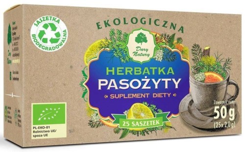 HERBATKA PRZECIW PASOŻYTOM BIO (25 x 2 g) 50 g - DARY NATURY #1