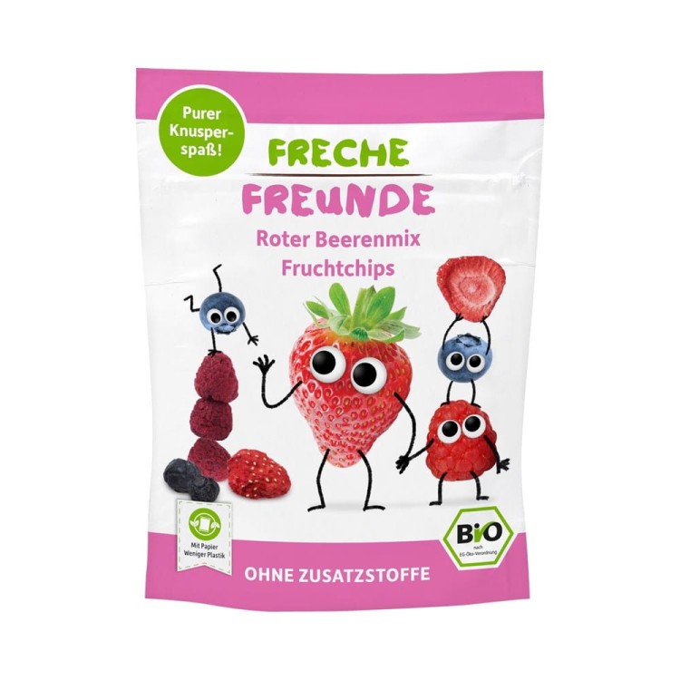 CHIPSY OWOCE JAGODOWE DLA DZIECI BEZGLUTENOWE BIO 10 g - FRECHE FREUNDE #1