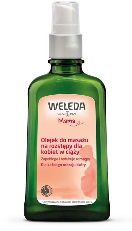 OLEJEK DO MASAŻU NA ROZSTĘPY DLA KOBIET W CIĄŻY ECO 100 ml - WELEDA #1