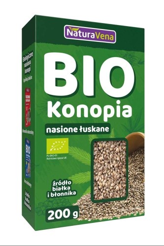 NASIONA KONOPI ŁUSKANE BIO 200 g - NATURAVENA #1