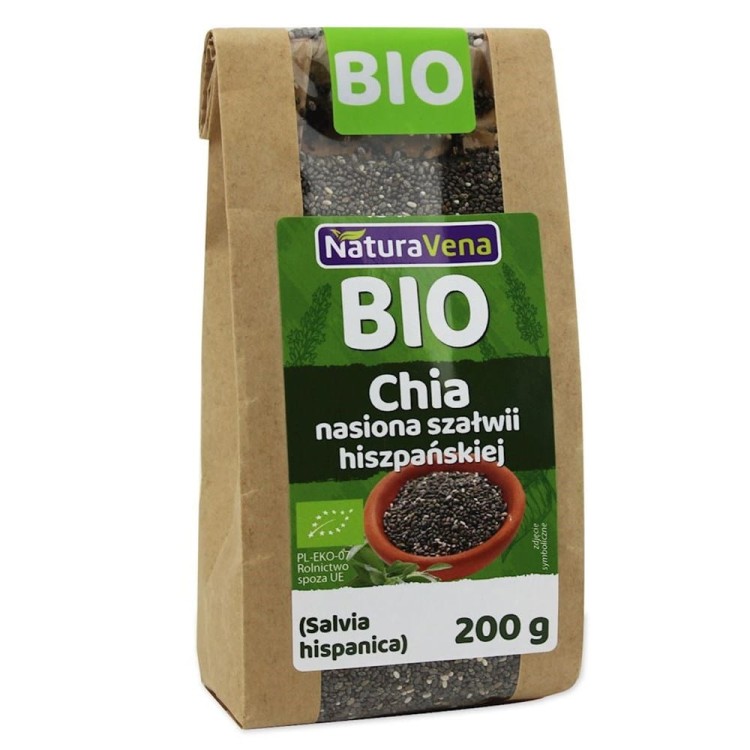 CHIA - NASIONA SZAŁWII HISZPAŃSKIEJ BIO 200 g - NATURAVENA #1