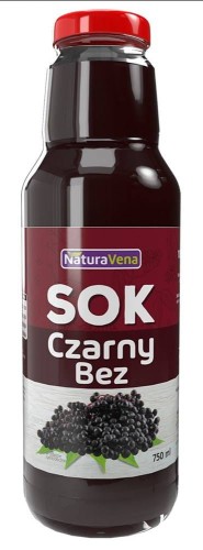SOK Z CZARNEGO BZU 100 % 750 ml - NATURAVENA #1