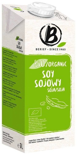 NAPÓJ SOJOWY NATURALNY BEZ CUKRU BEZGLUTENOWY BIO 1 L - BERIEF #1