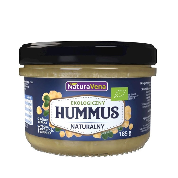 HUMMUS NATURALNY BIO 185 g - NATURAVENA #1