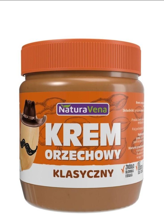 KREM ORZECHOWY KLASYCZNY 100 % BEZ DODATKU SOLI I CUKRÓW 340 g - NATURAVENA #1
