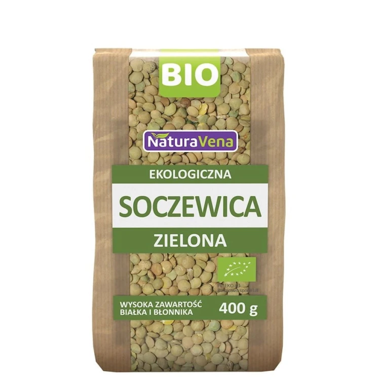 SOCZEWICA ZIELONA BIO 400 g - NATURAVENA #1