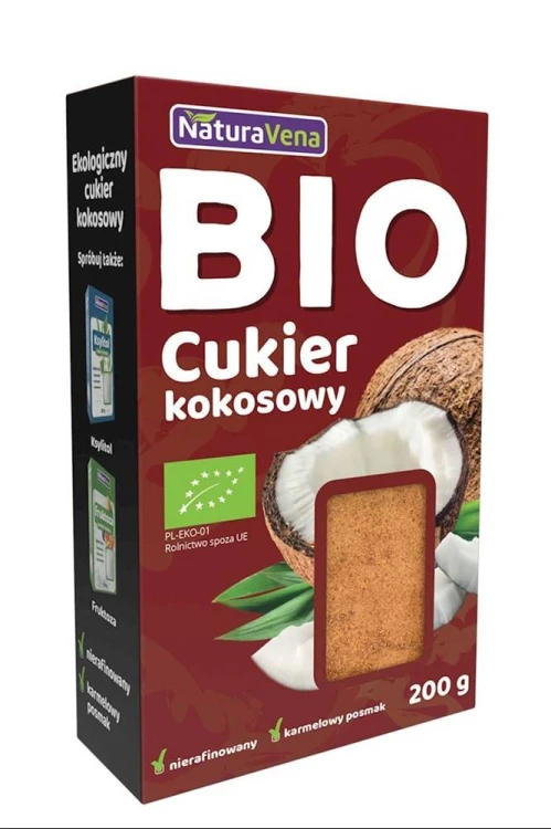 CUKIER KOKOSOWY BIO 200 g - NATURAVENA #1