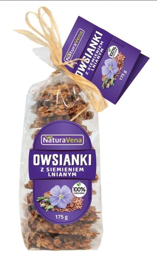 CIASTKA OWSIANKI Z SIEMIENIEM LNIANYM 175 g - NATURAVENA #1