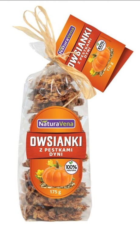 CIASTKA OWSIANKI Z PESTKAMI DYNI 175 g - NATURAVENA #1