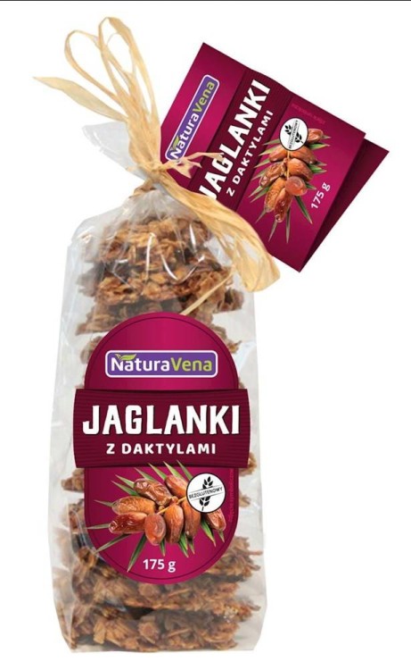 CIASTKA JAGLANKI Z DAKTYLAMI BEZGLUTENOWE 175 g - NATURAVENA #1