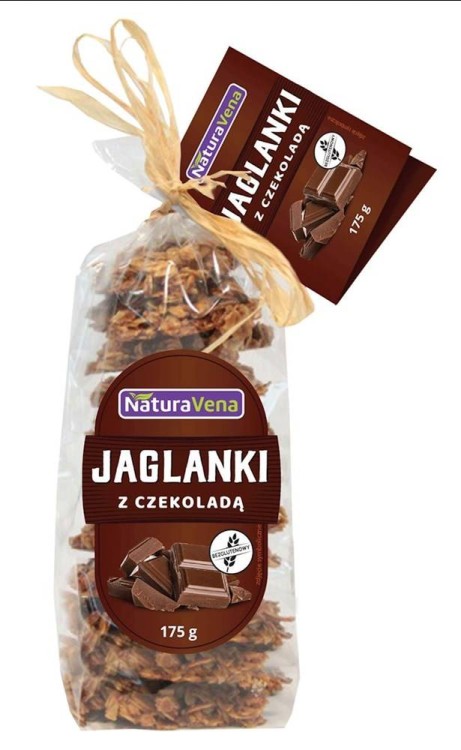 CIASTKA JAGLANKI Z CZEKOLADĄ BEZGLUTENOWE 175 g - NATURAVENA #1